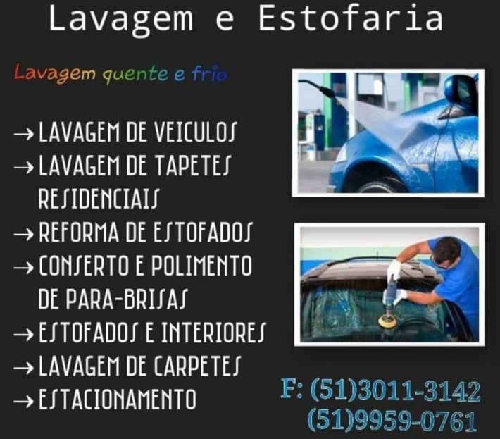 Postagem de Lavagem e Estofaria Marciano