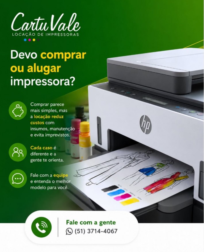 Postagem de Cartuvale Locação e Cartuchos de Impressão