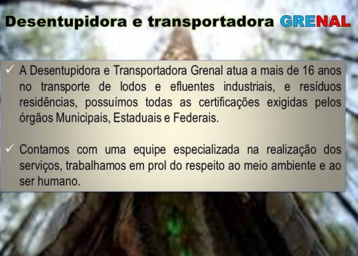 Postagem de Transportadora e Desentupidora Grenal