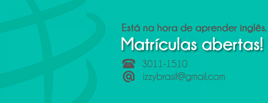 Banner Izzy Cursos de Inglês