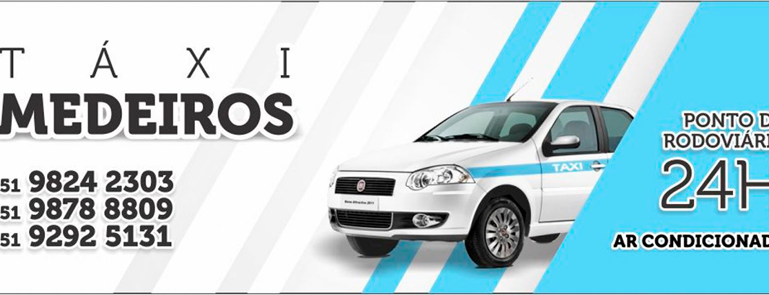 Banner Táxi Medeiros | Ponto da Rodoviária