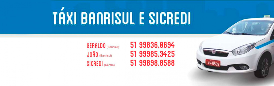 Banner Táxi Banrisul e Sicredi