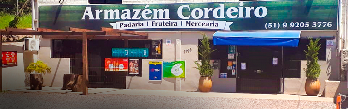 Banner Armazém Cordeiro – Fruteira & Padaria