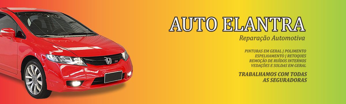Banner Auto Elantra – Chapeação e Pintura